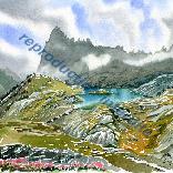 Lac Merlat et le pic Chauvin